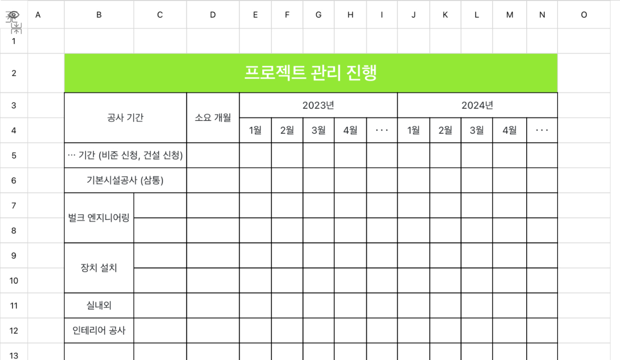 프로젝트 관리 진행